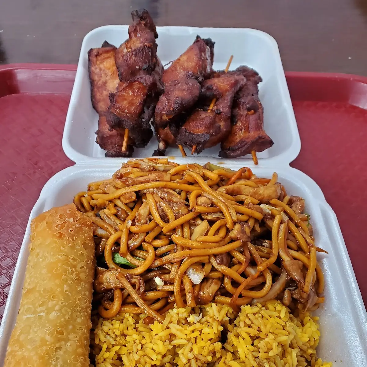 Chicken Lo Mein Combination Plate
