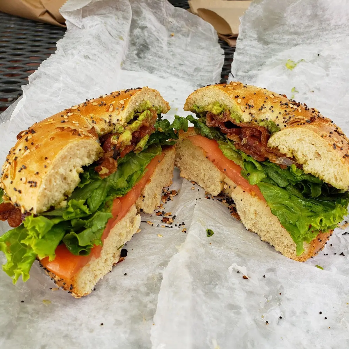 blt on Everything Bagel