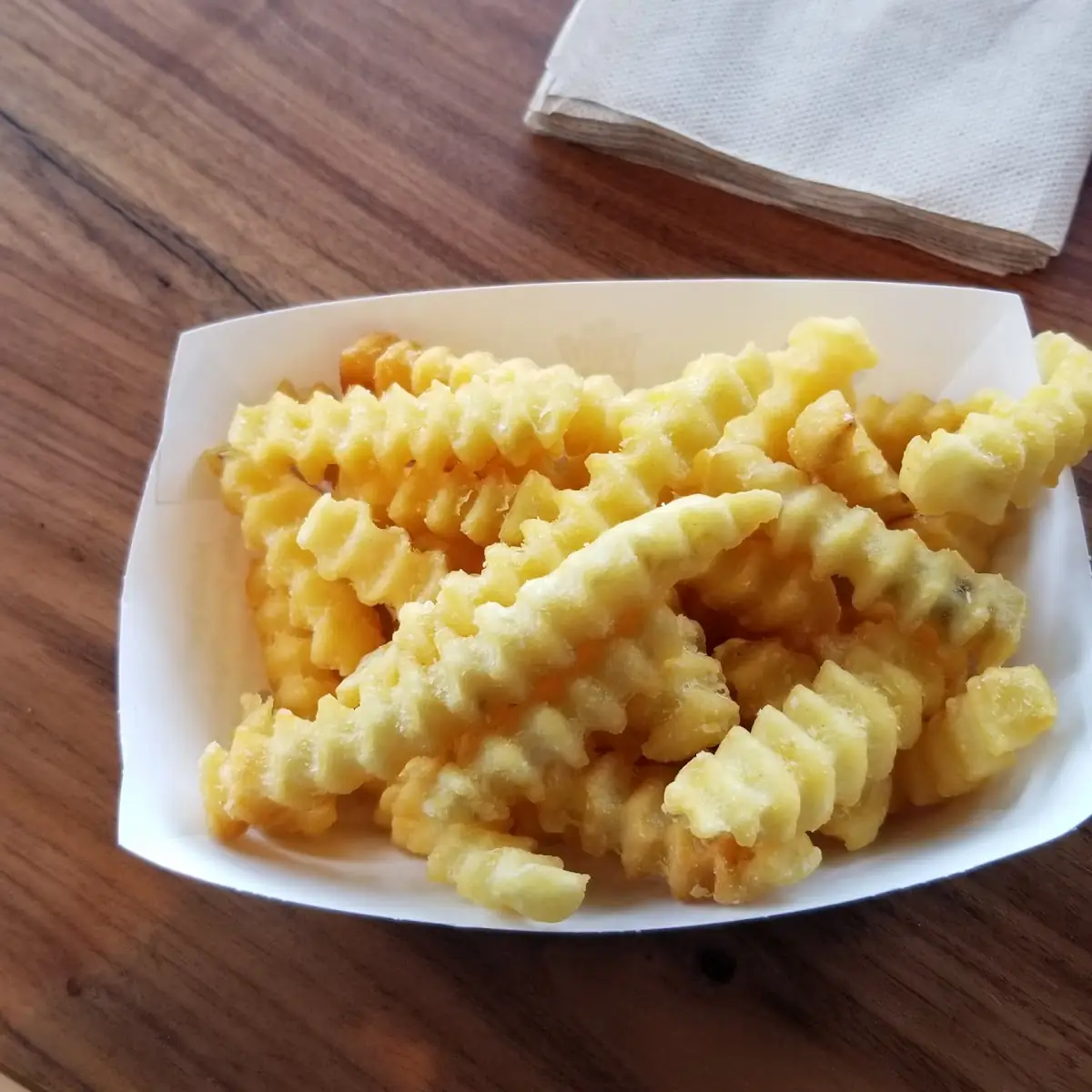 Crinkle Cut Fries and Soda
