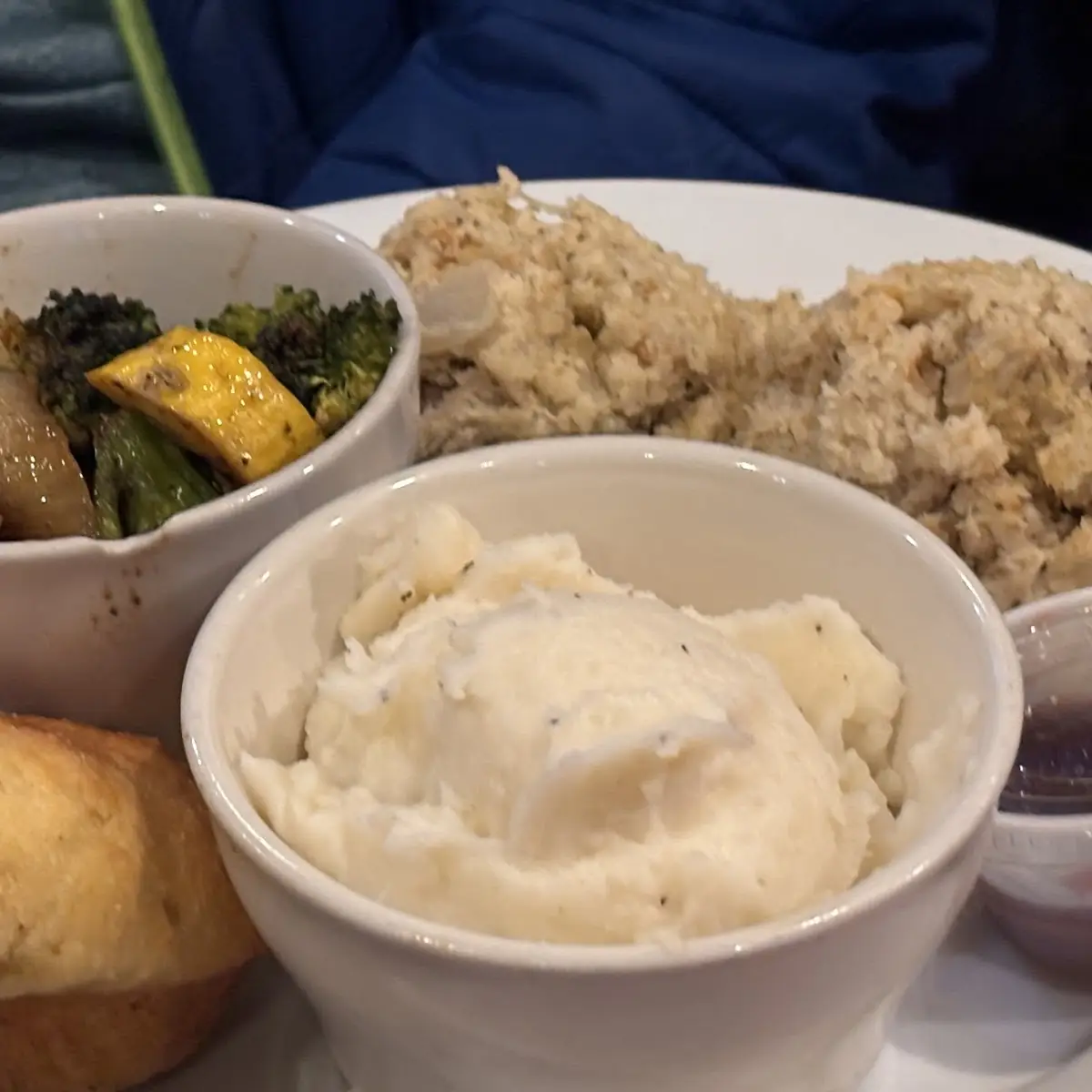 Mashed Potatoes and Sautéed Vegetables