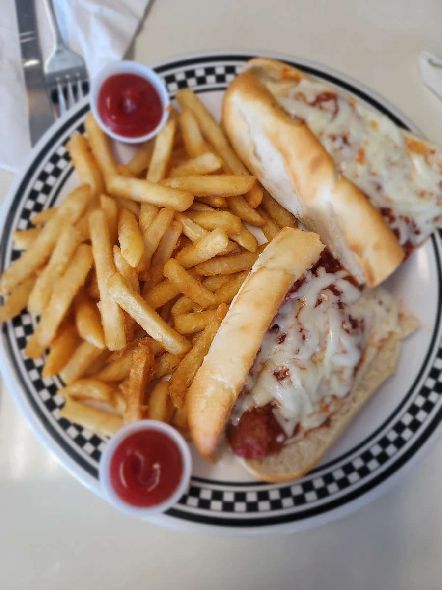 Meatball Sub and Fries