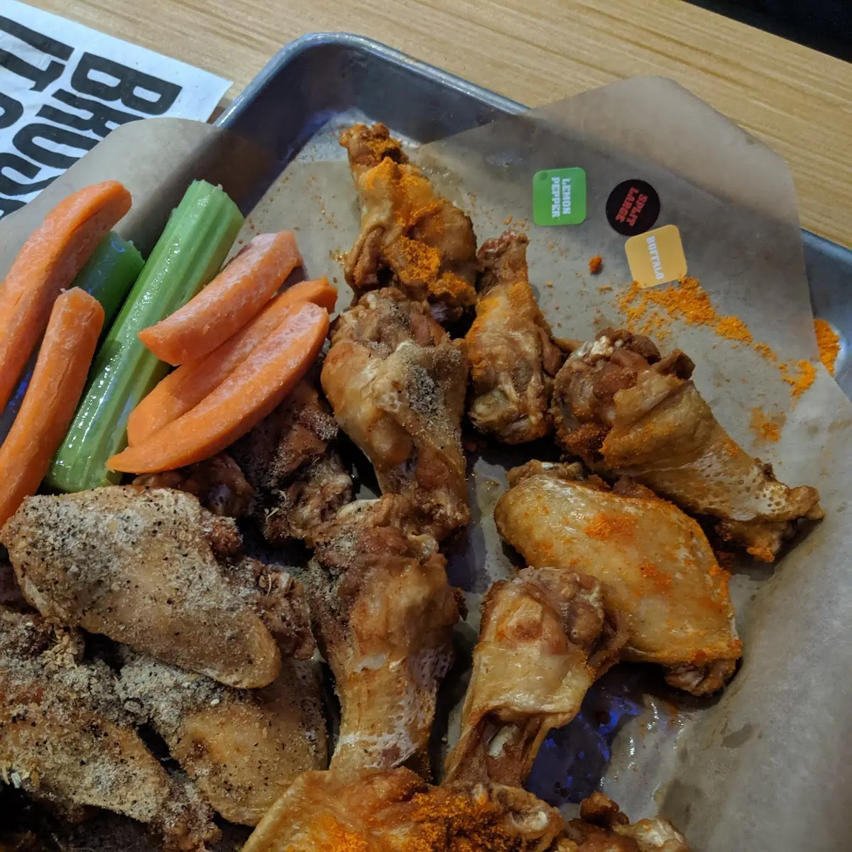 Traditional Wings- Buffalo & Lemon Pepper Dry Rub
