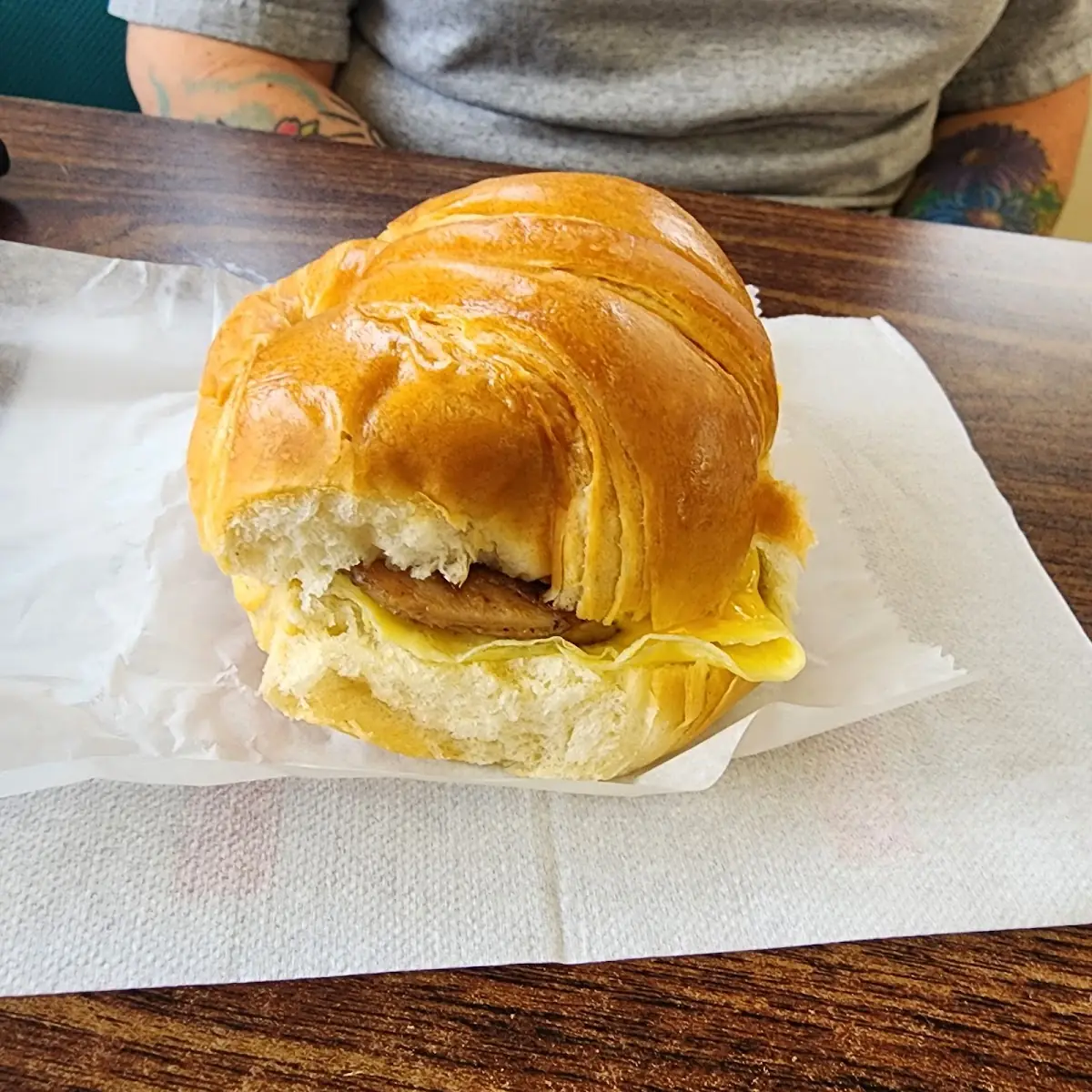 Chicken Egg and Cheese Croissant