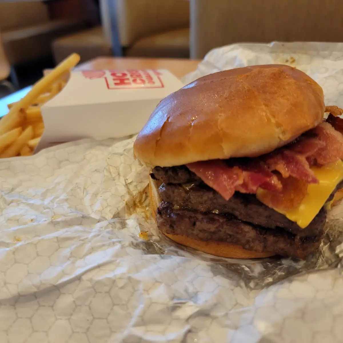 Triple Cheeseburger with Fries