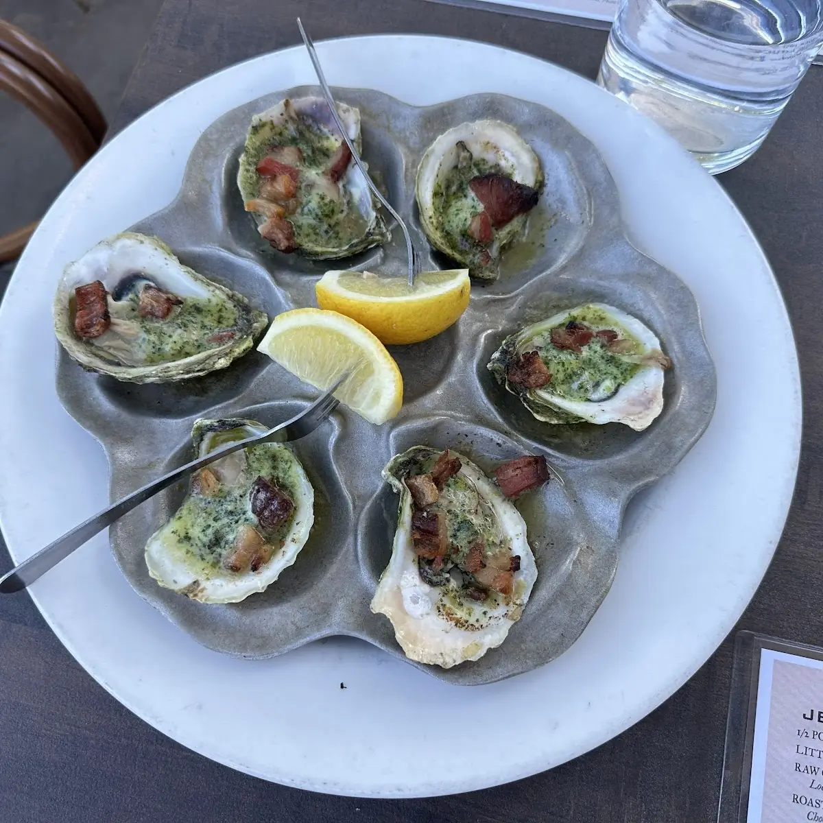 Roasted Blue Point Oysters on the Half Shell