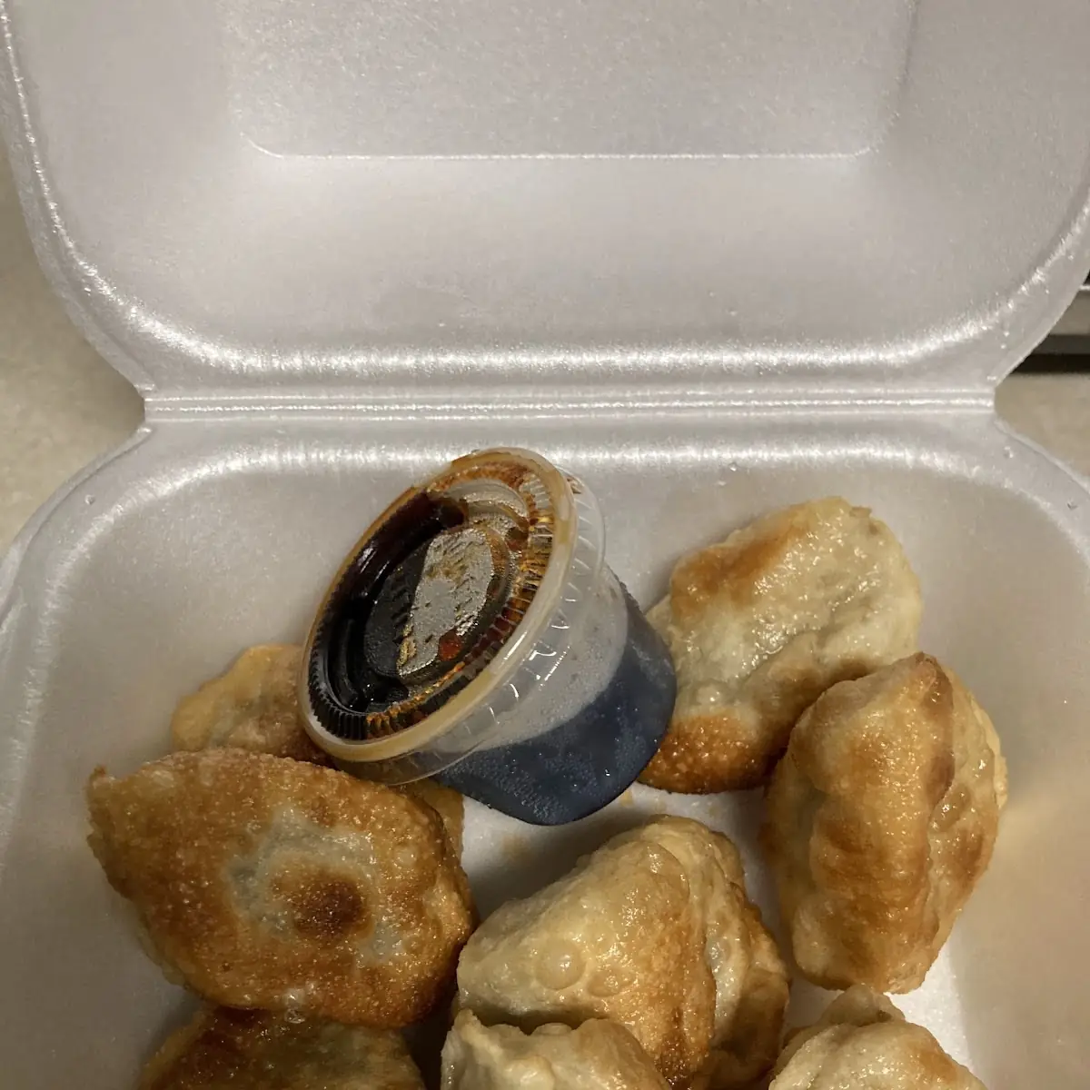 Fried Chicken Dumplings with Dipping Sauce