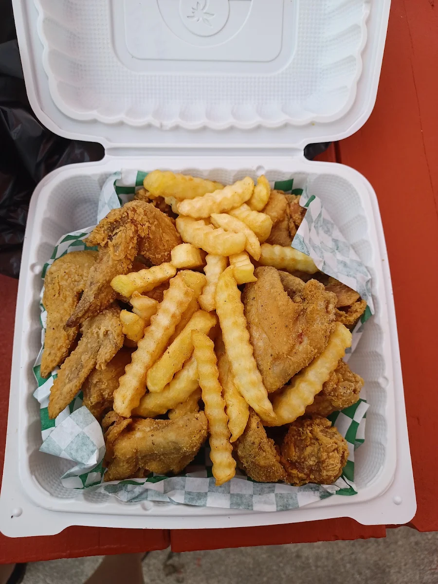Lemon Pepper Wings and Fries