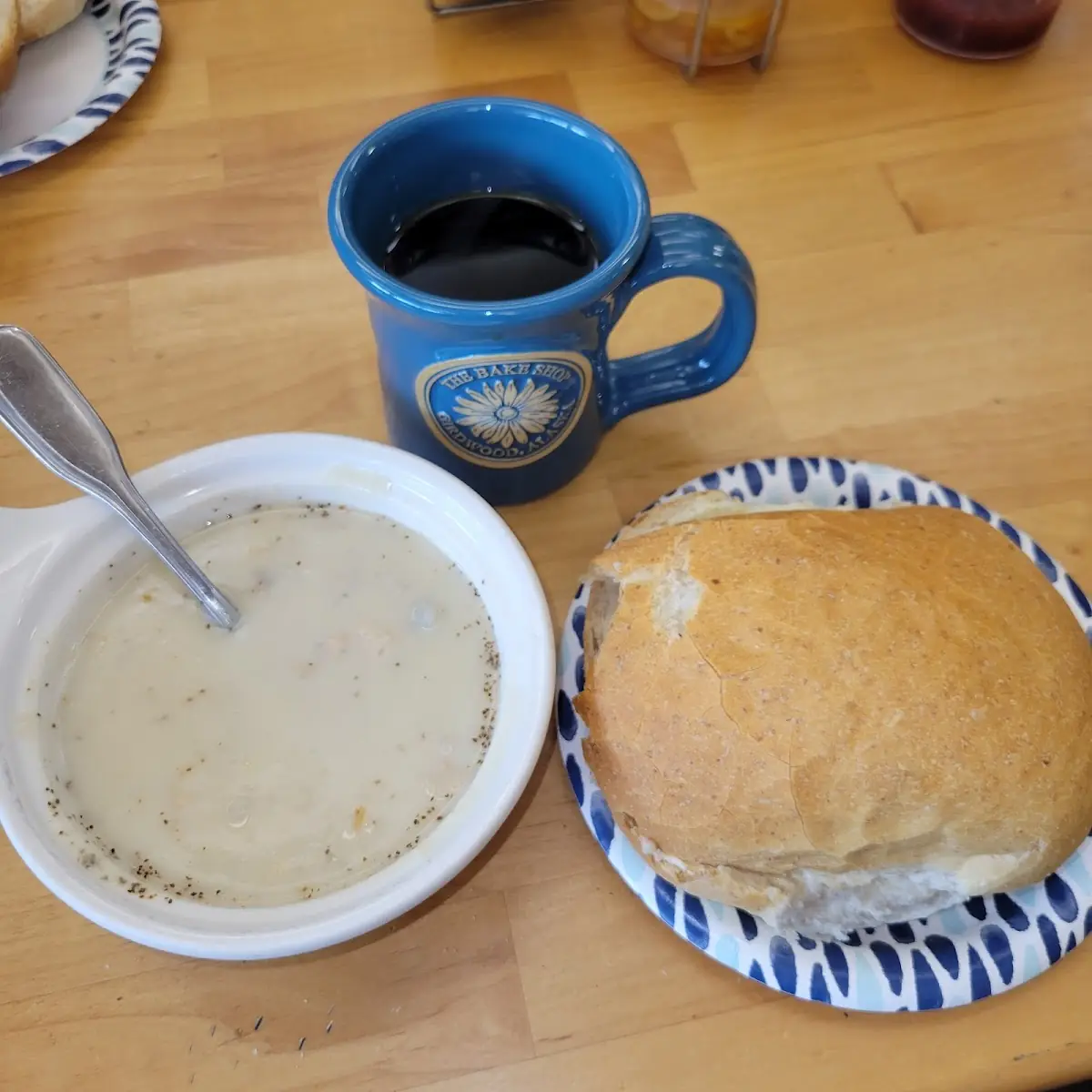 Clam Chowder and Roll