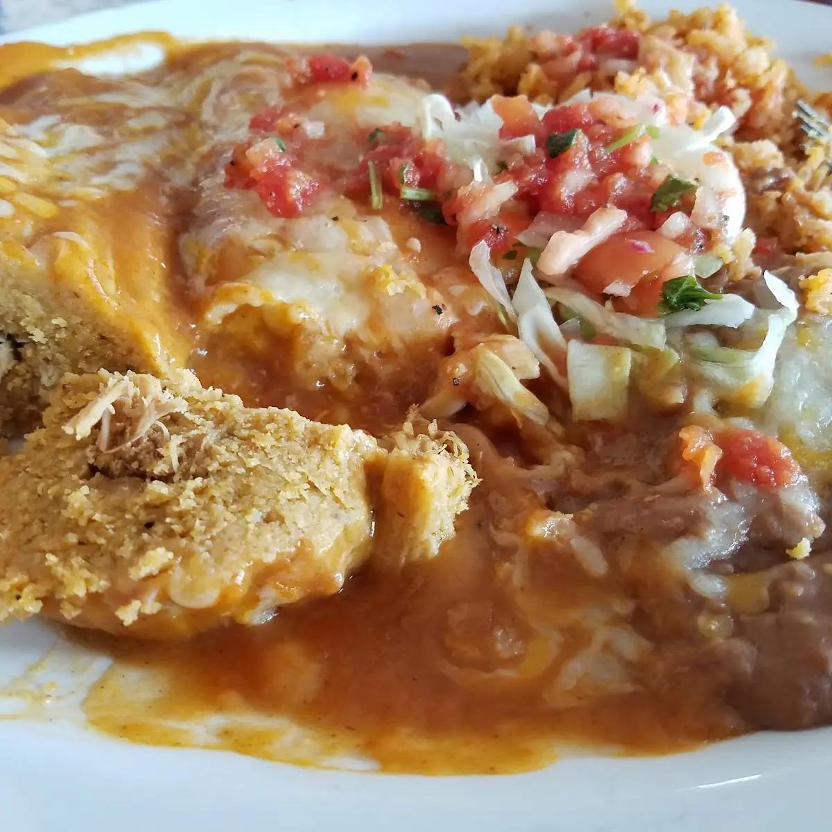 Combo Plate Chicken Enchilada & Tamale