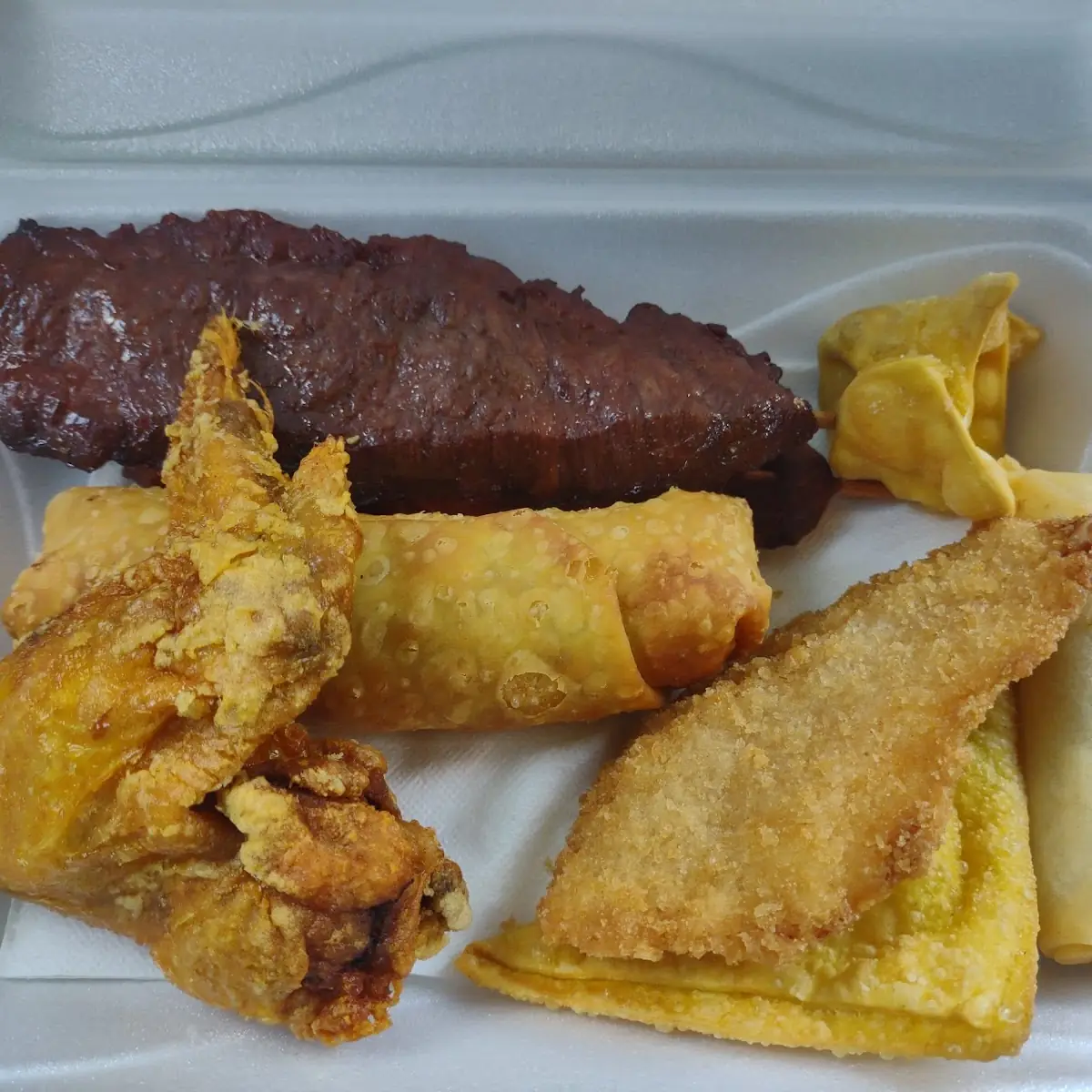 Pu Pu Platter and Shrimp Fried Rice