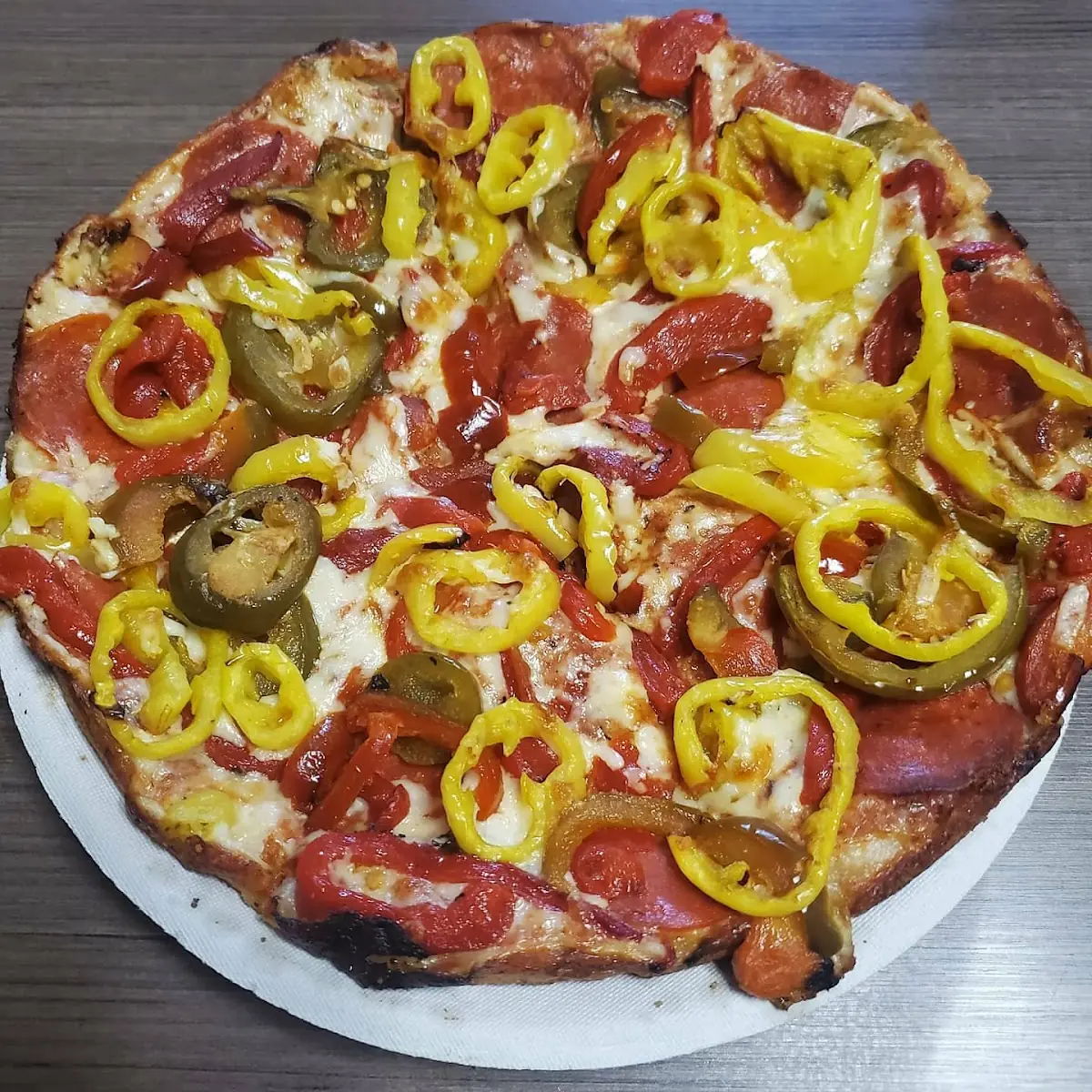 Pepperoni Banana Peppers Jalapenos