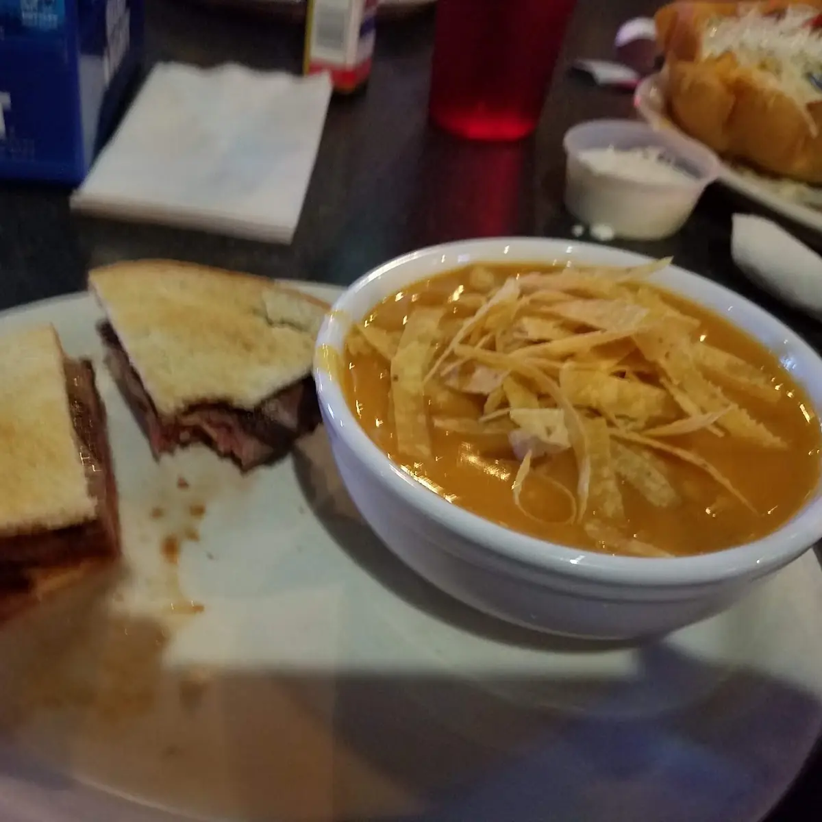 Steak Sandwich Tortilla Soup