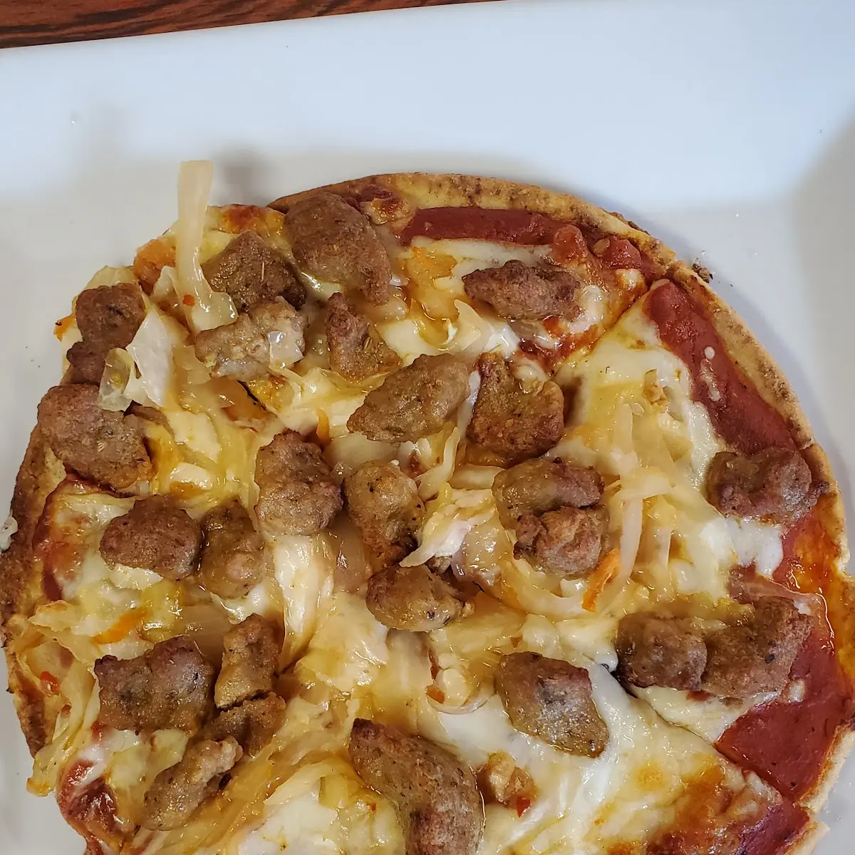 Kimchi Sausage Pizza