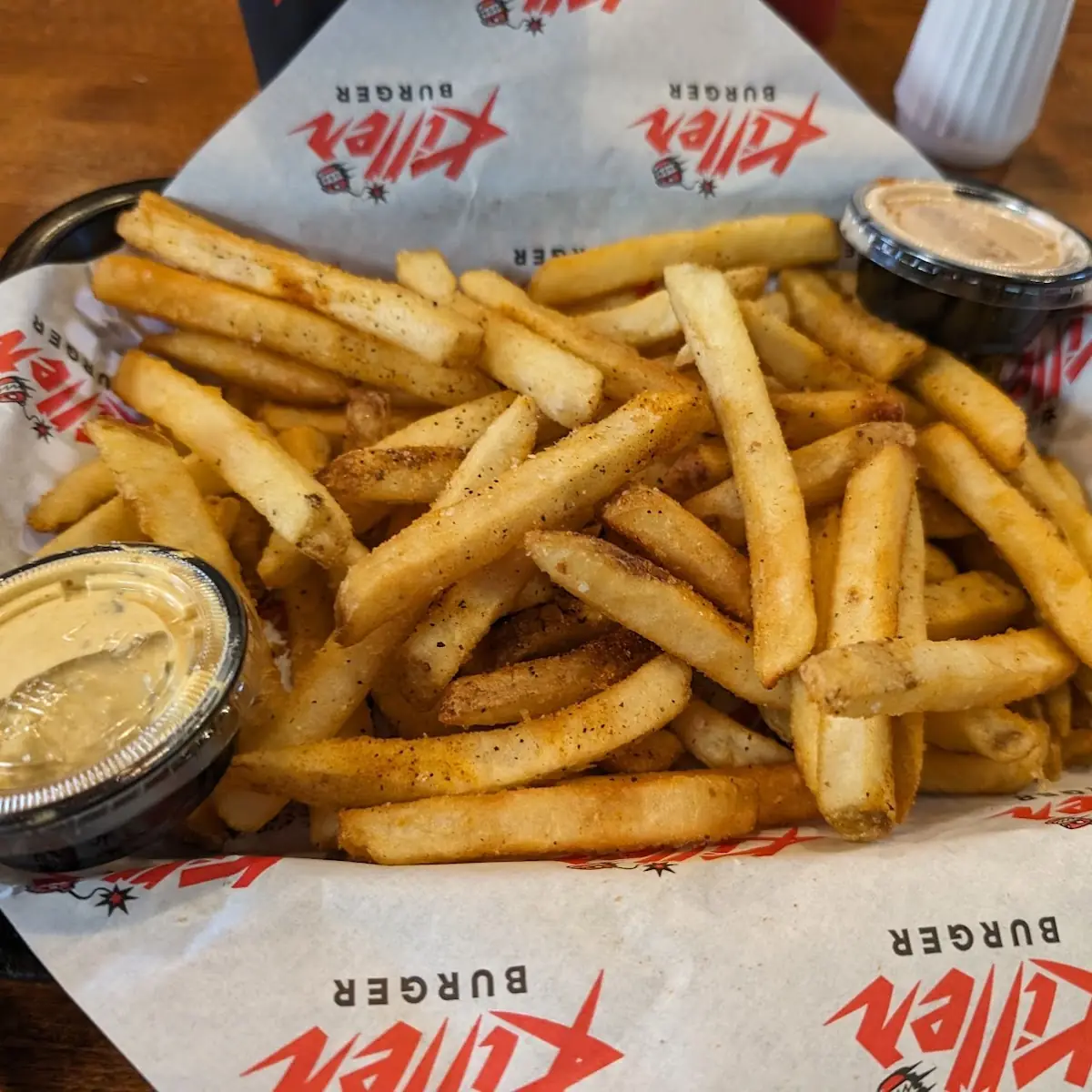 Krispy Chicken Burger and Fries