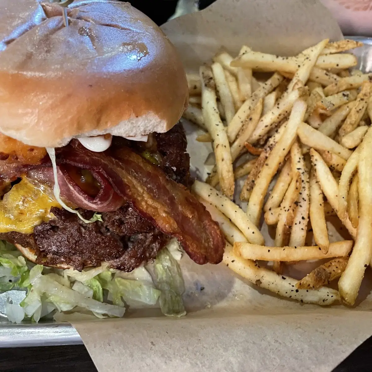 Cheese Curd Bacon Burger