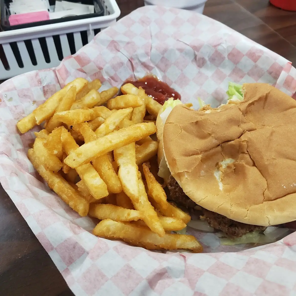Hamburger and French Fries