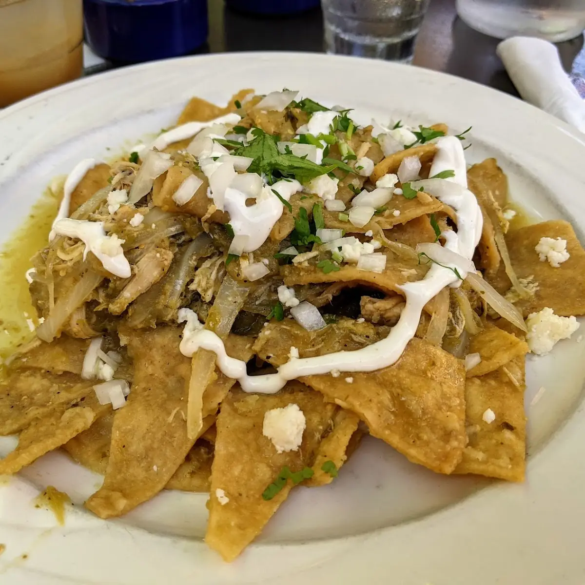 Chilaquiles Verdes Con Pollo