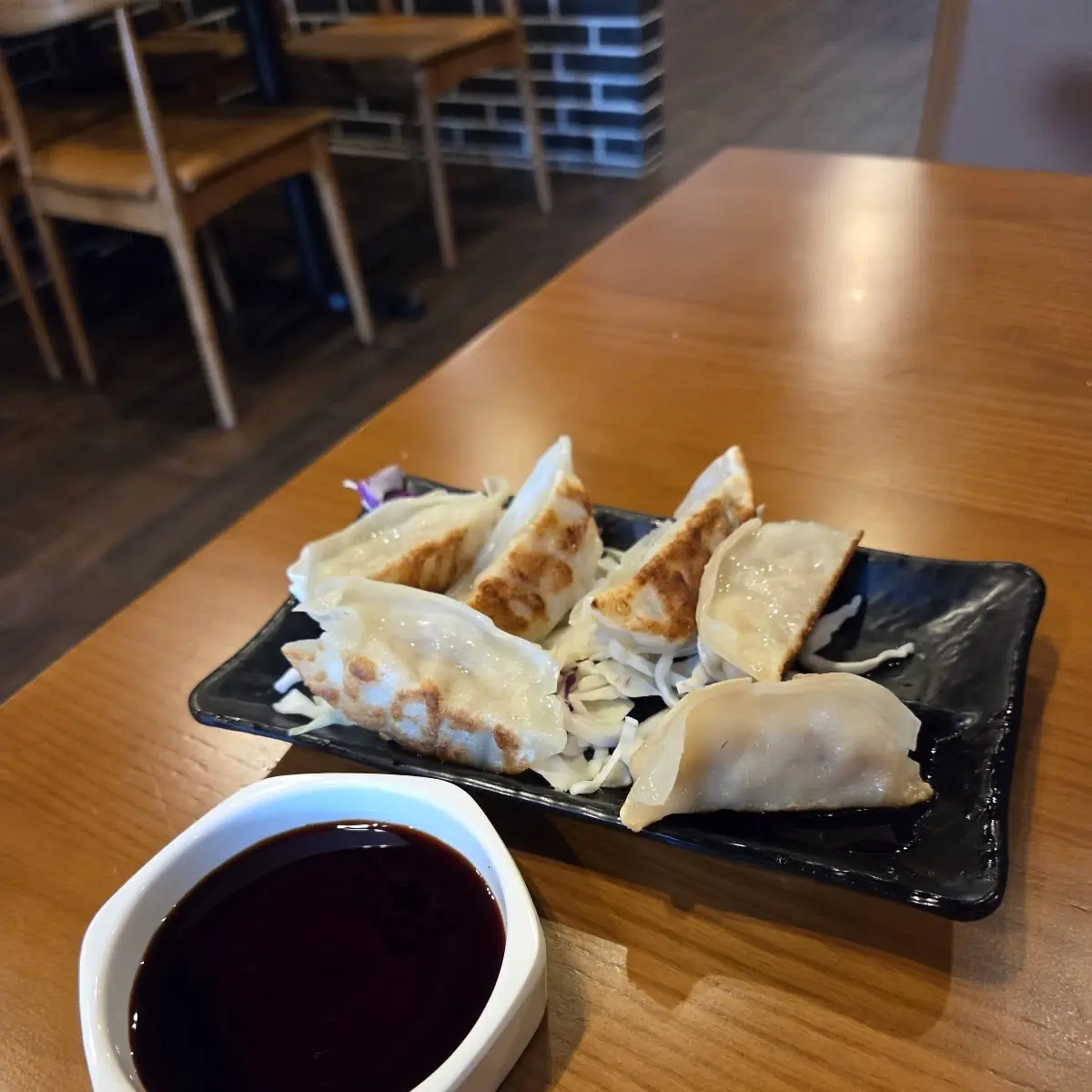 Pan-Fried Gyoza with Dipping Sauce