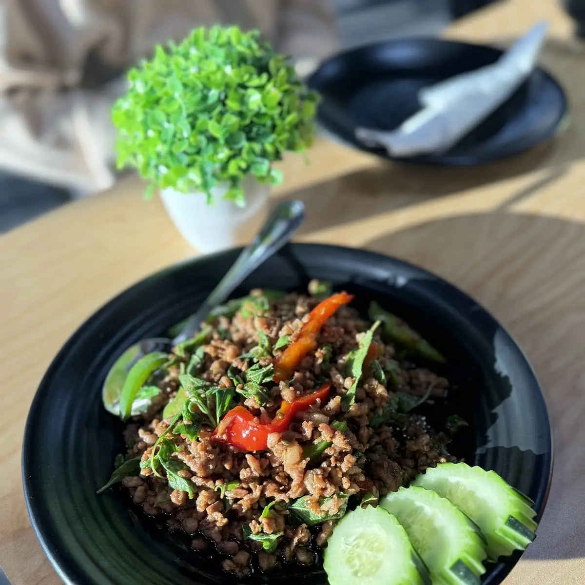 Ground Pork Thai Chili Basil with Rice
