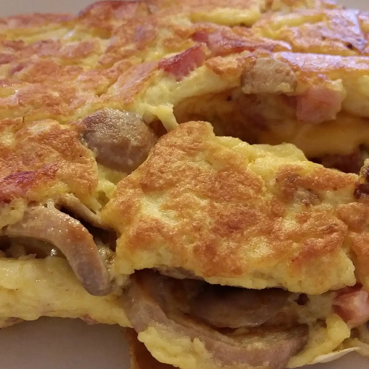 Ham Cheese Mushroom Omelette