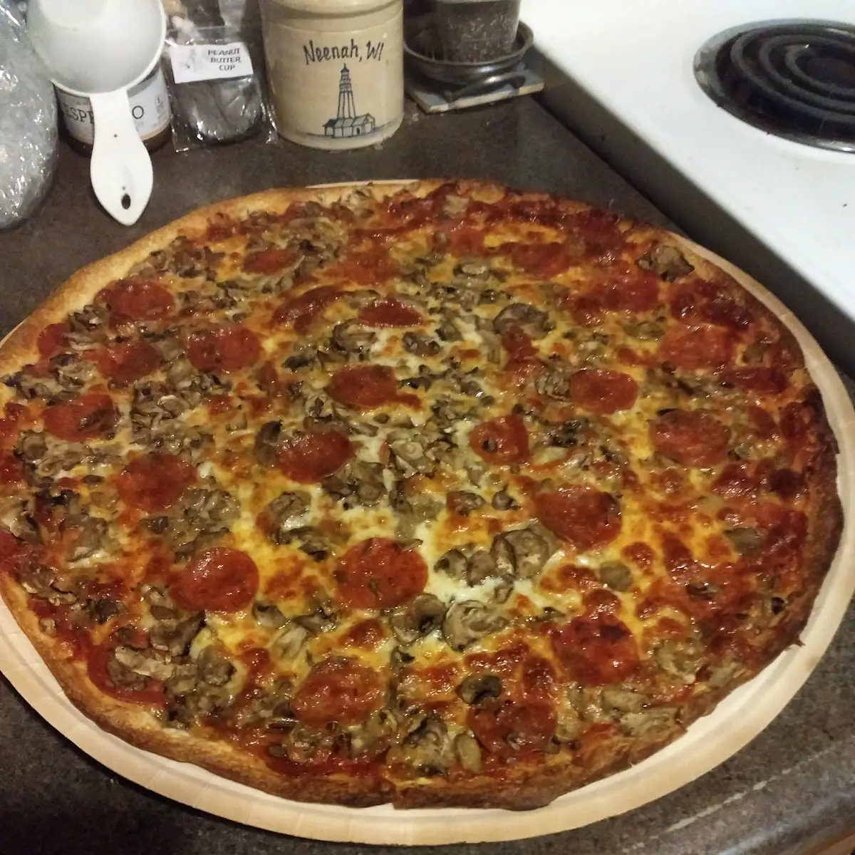 Pepperoni and Mushroom Pizza