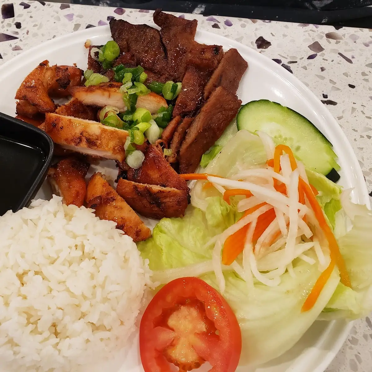 Char Broiled Pork and Chicken