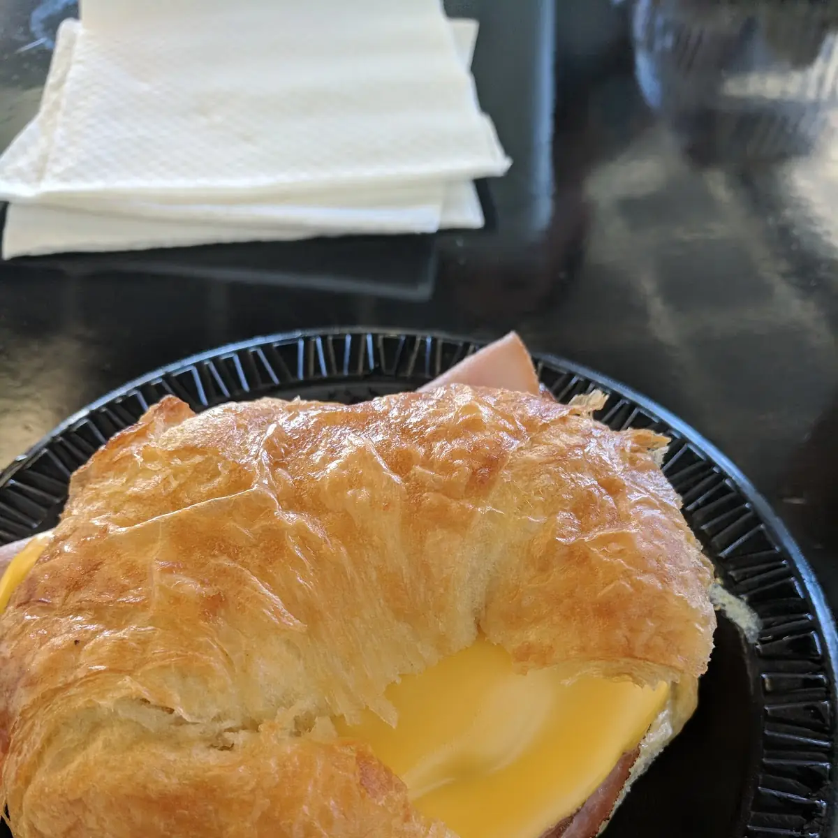 Ham Egg Cheese Croissant Sandwich