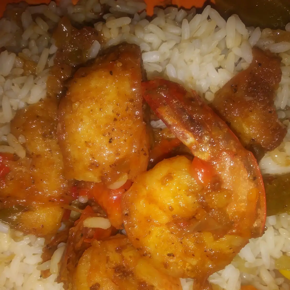 Fried Fish & Shrimp Stew