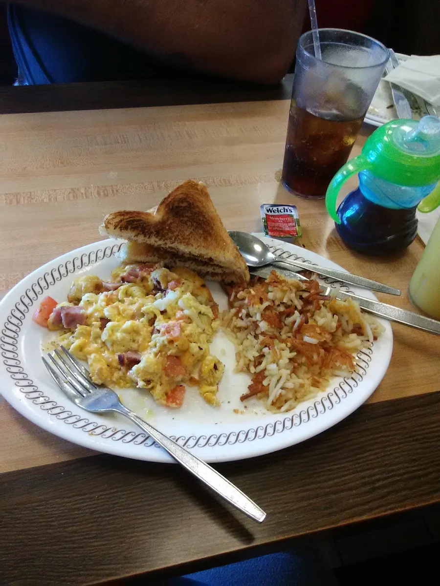 Ham & Cheese Omelette with Chopped Tomatoes