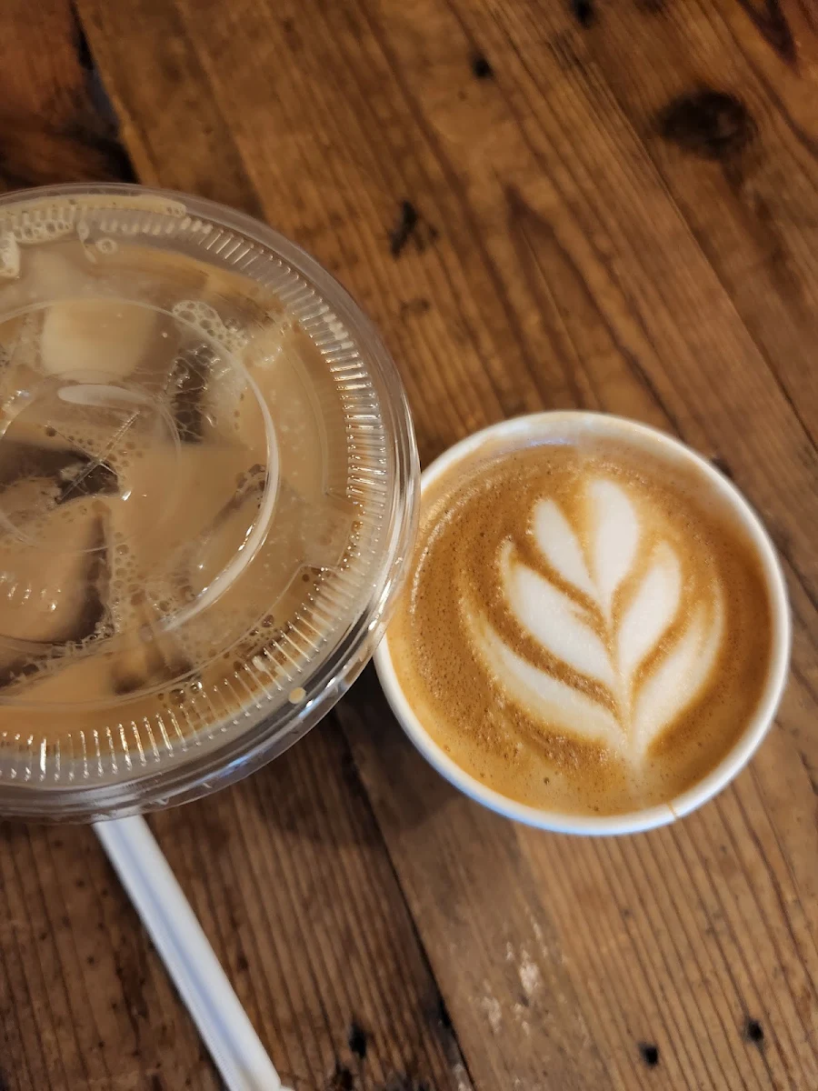 Iced Oat Milk Latte & Vanilla Latte