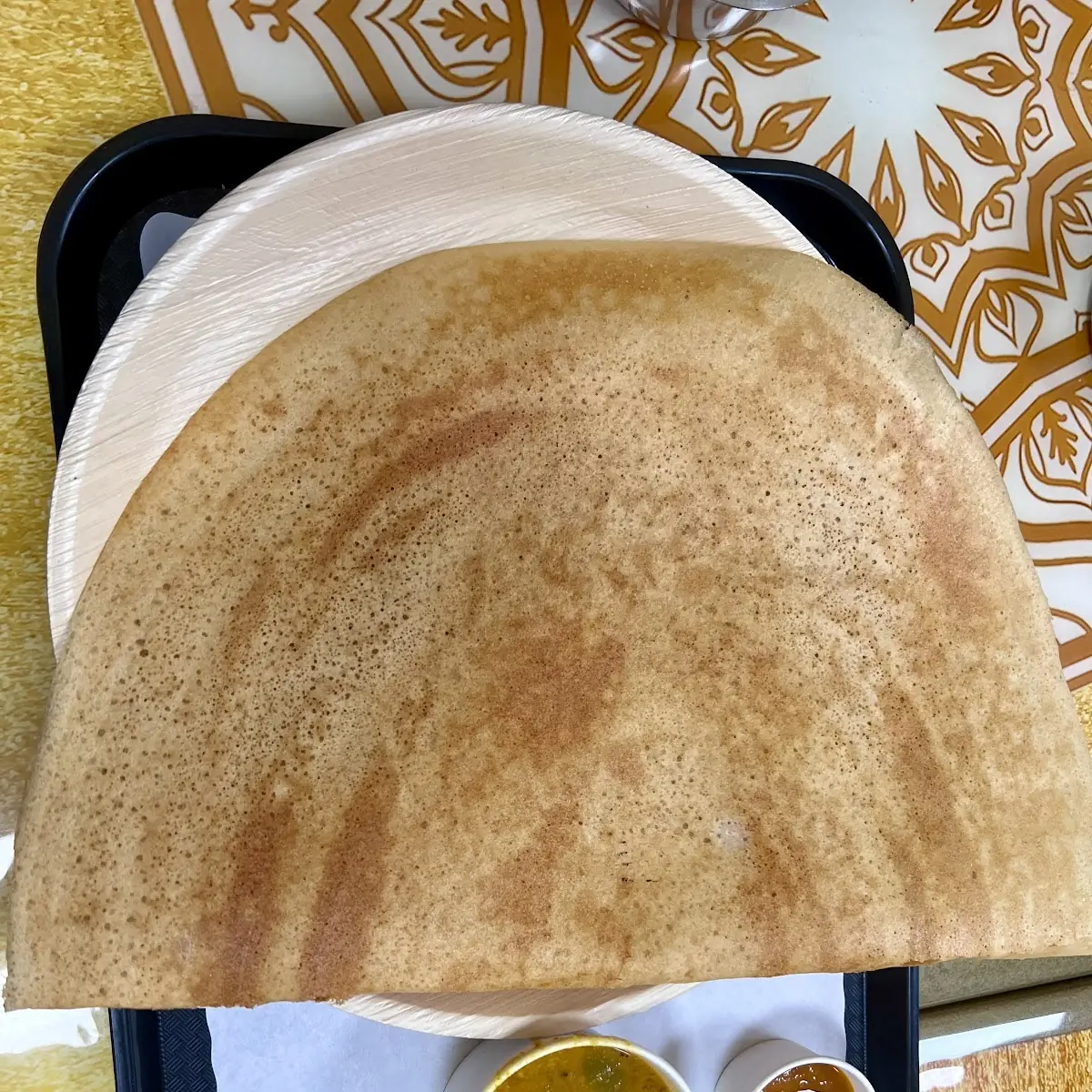 Masala Dosa with Three Chutneys