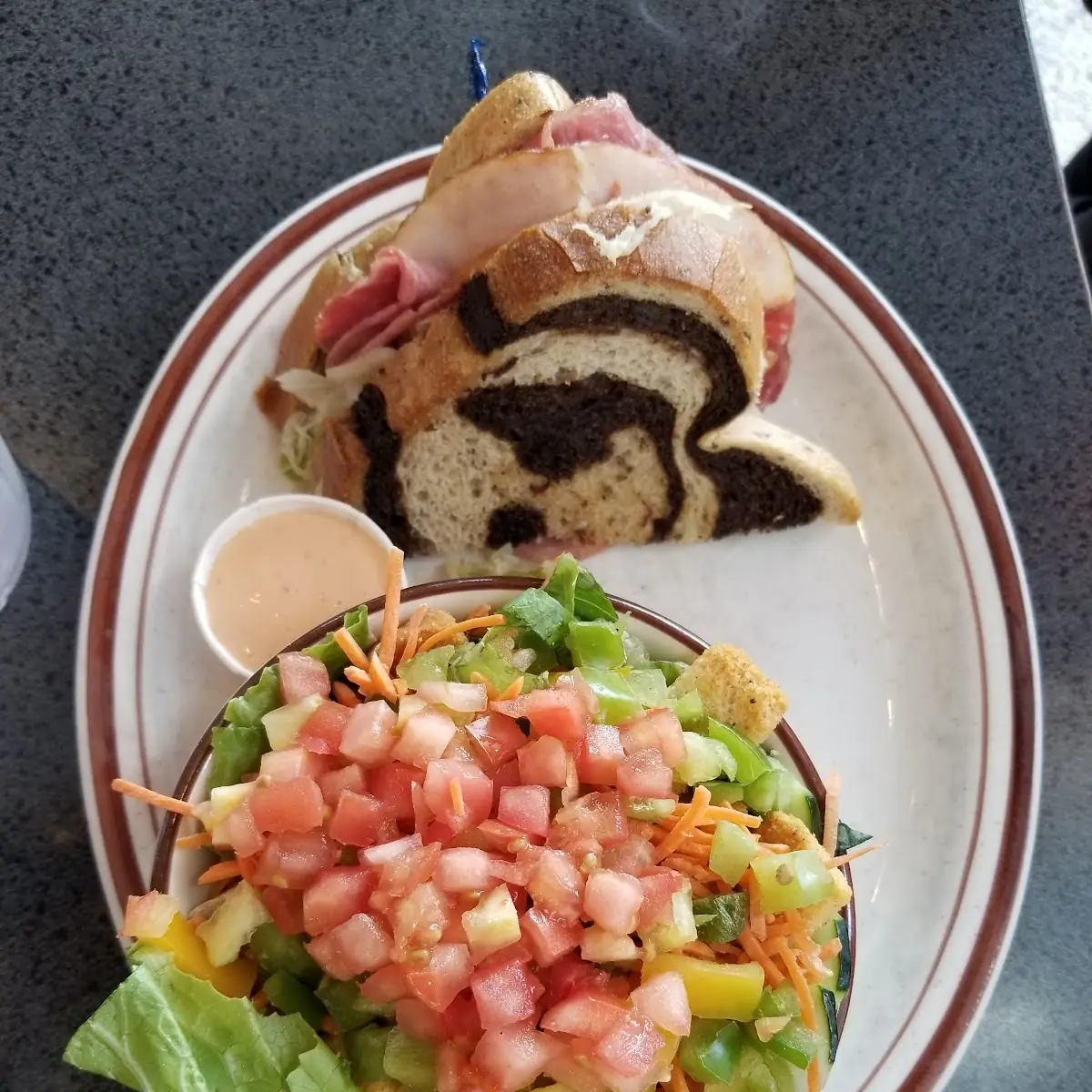 Reuben Sandwich with Side Salad