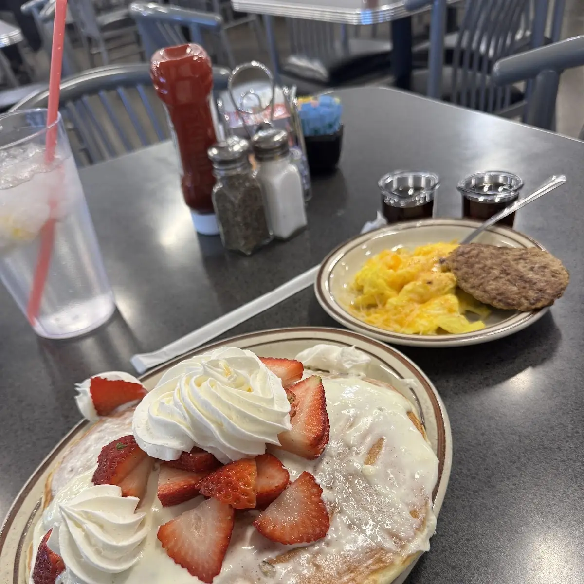 Strawberry Cheesecake Pancakes