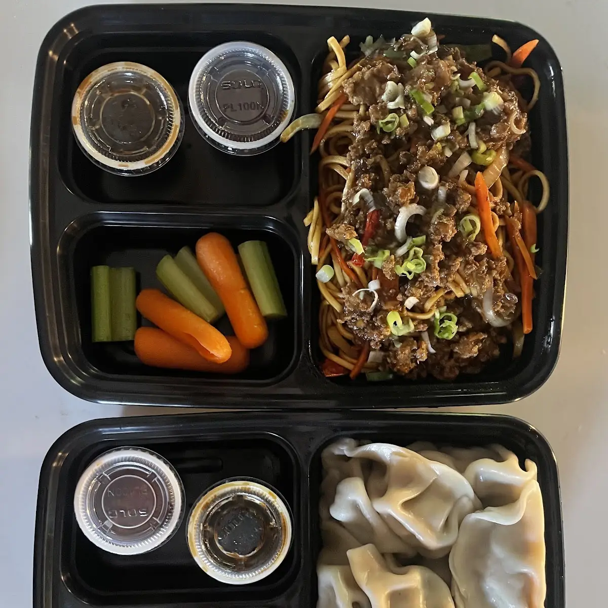 Beef Noodles and Pork Dumplings