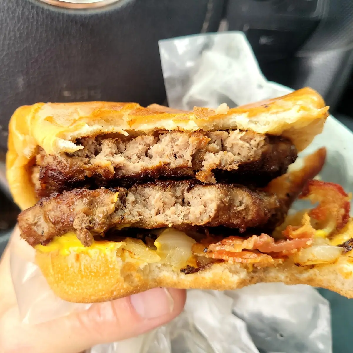 Double Burger with Bacon