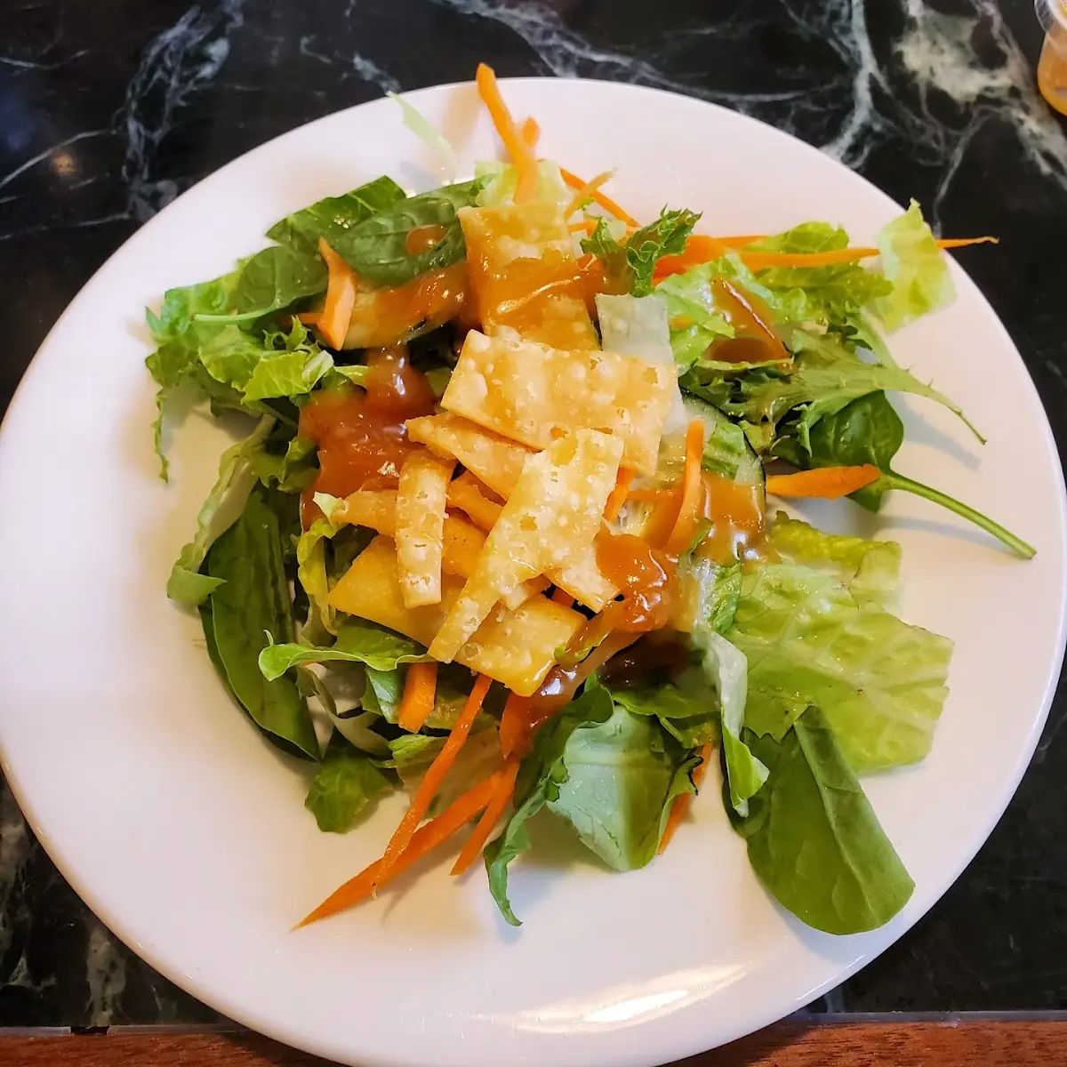 Side Salad with Orange Ginger Dressing