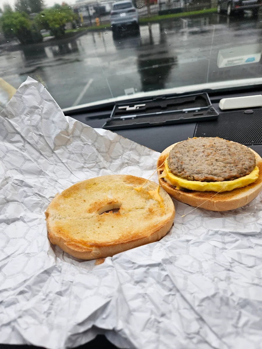 Sausage Egg and Cheese on a Bagel