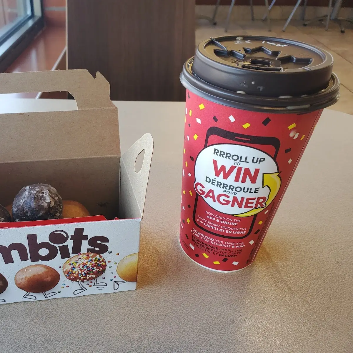 Chocolate Glazed Timbit, Tim Hortons