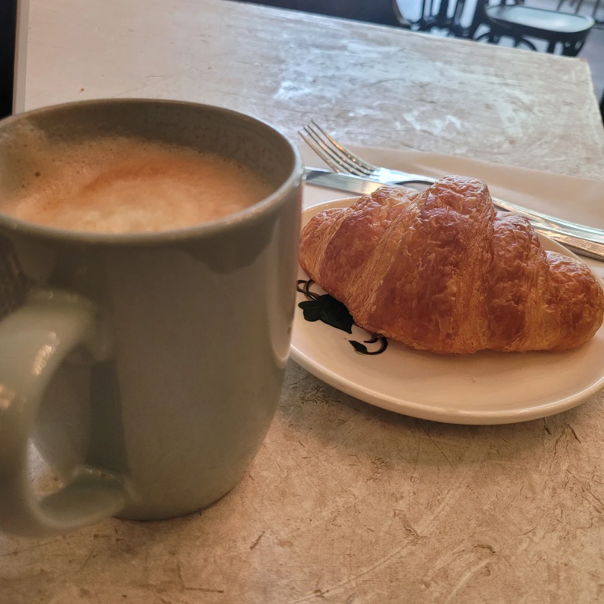 Latte and Butter Croissant