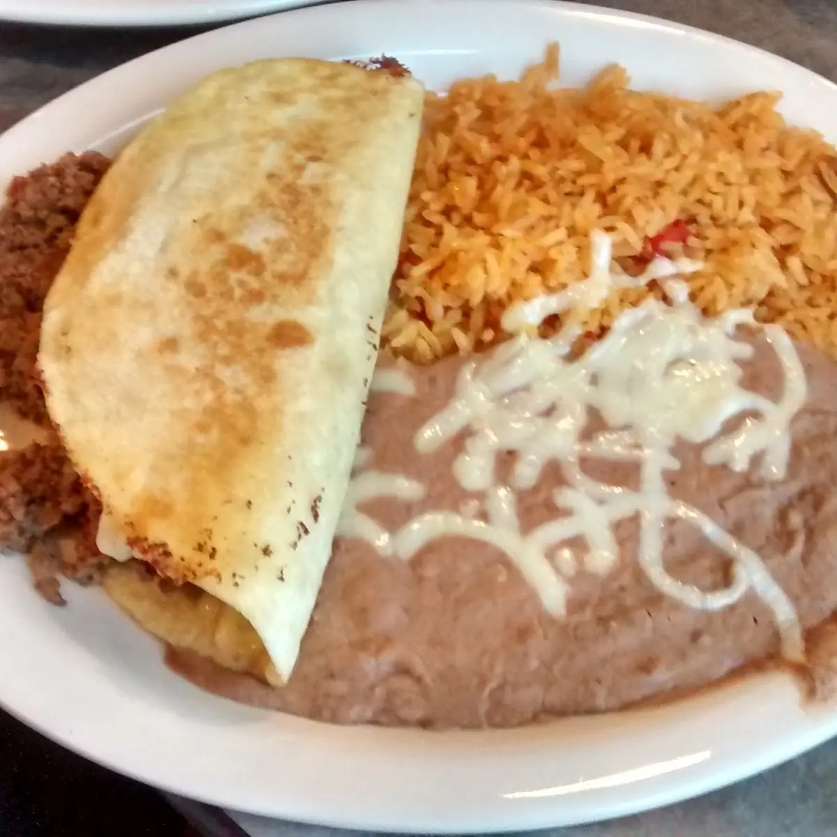 Quesadilla Rice & Beans