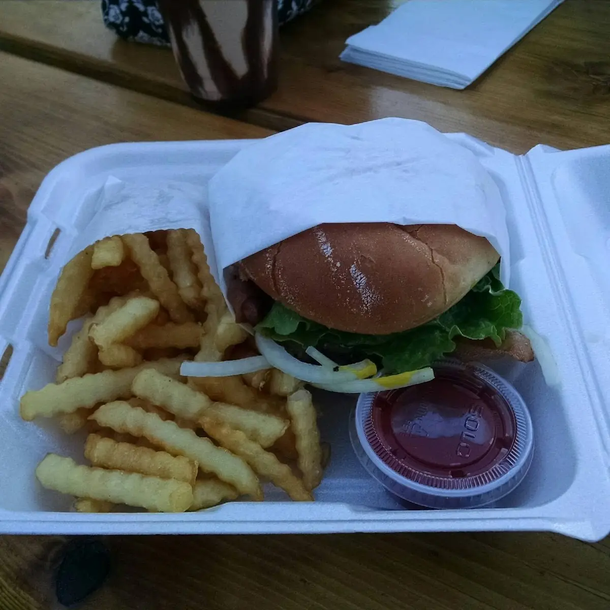 Bacon Cheeseburger and Fries