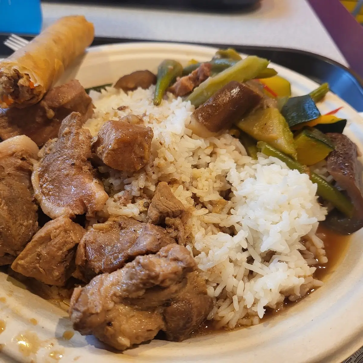 Pork with Mixed Vegetables over Rice