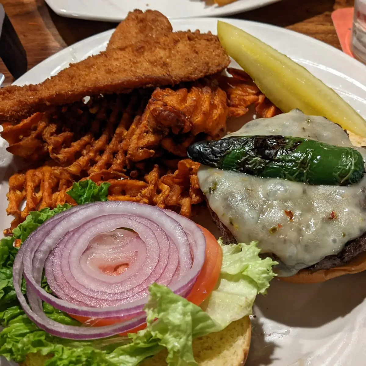 Fish Sandwich and Sweet Potato Fries