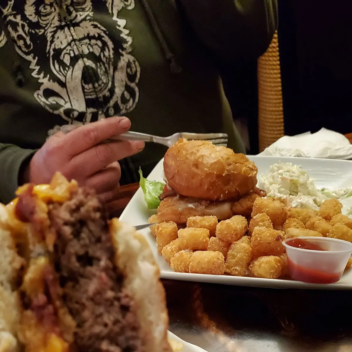 Cheese Burger and Fries