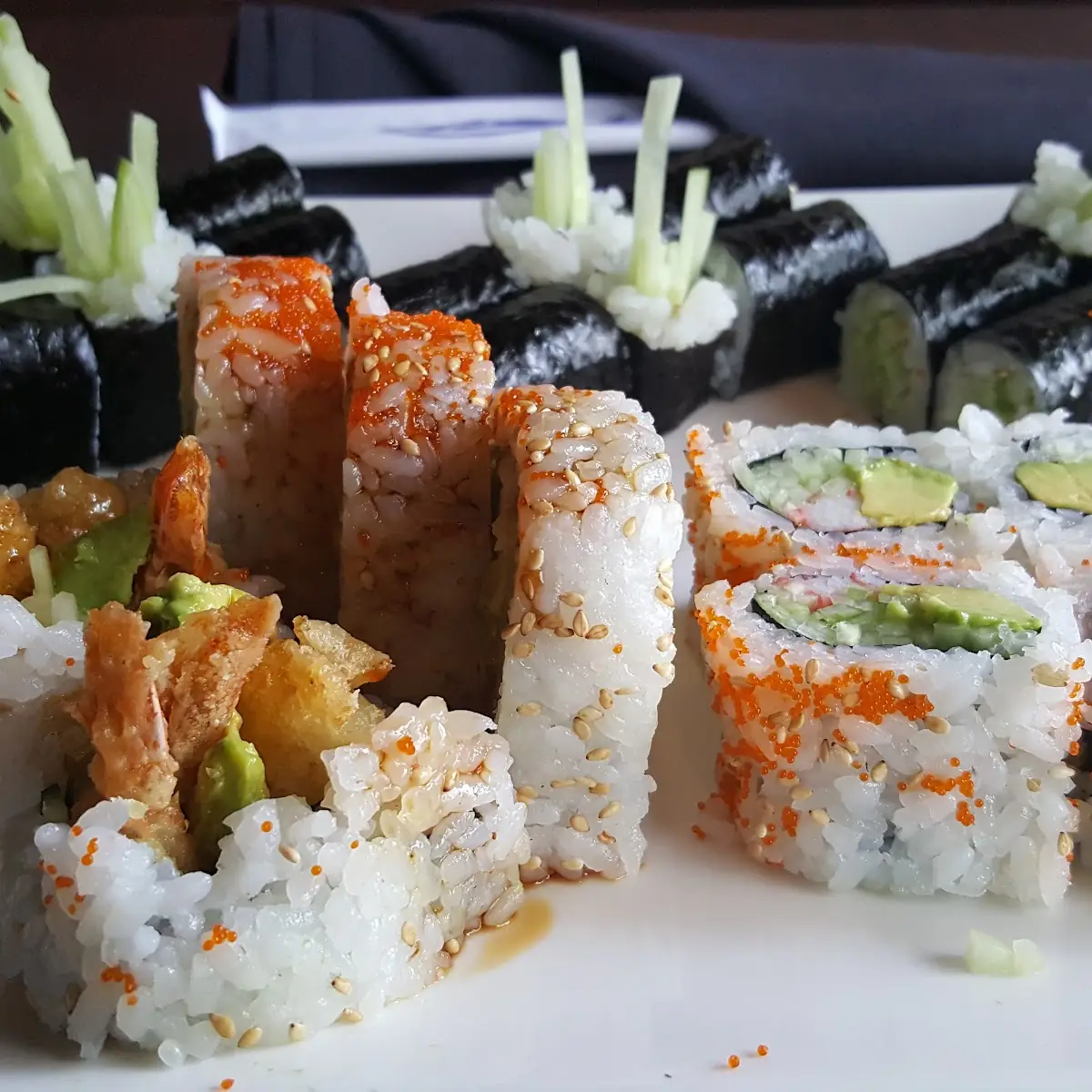 California Roll Shrimp Tempura Roll Cucumber Roll