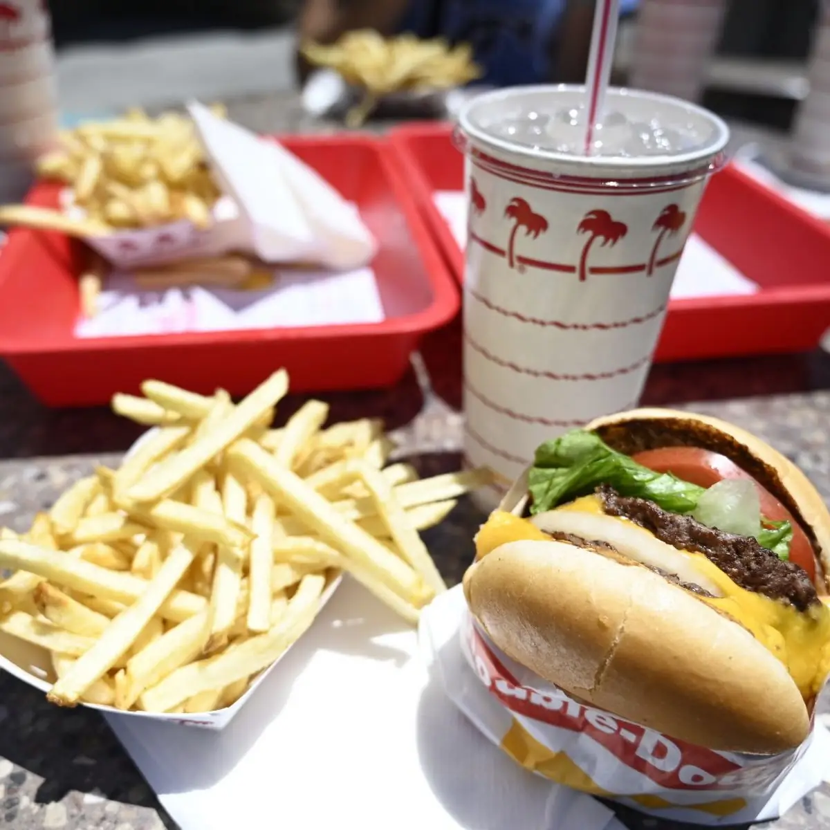 Double Double Cheeseburger and Fries