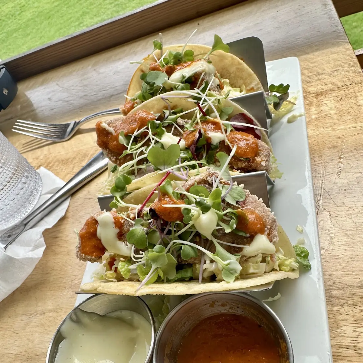 Fried Ahi Poke Tacos