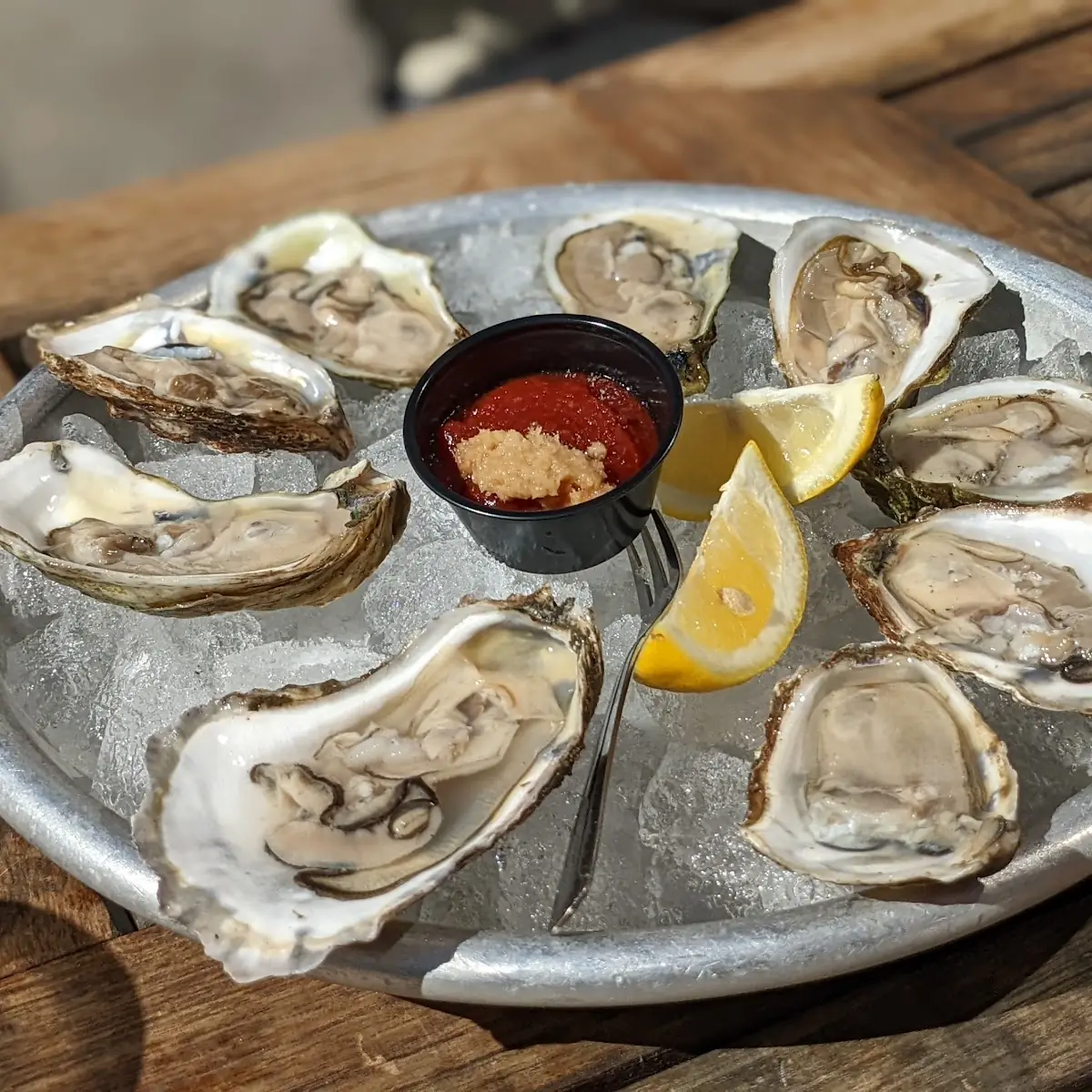 Raw Oysters on Ice