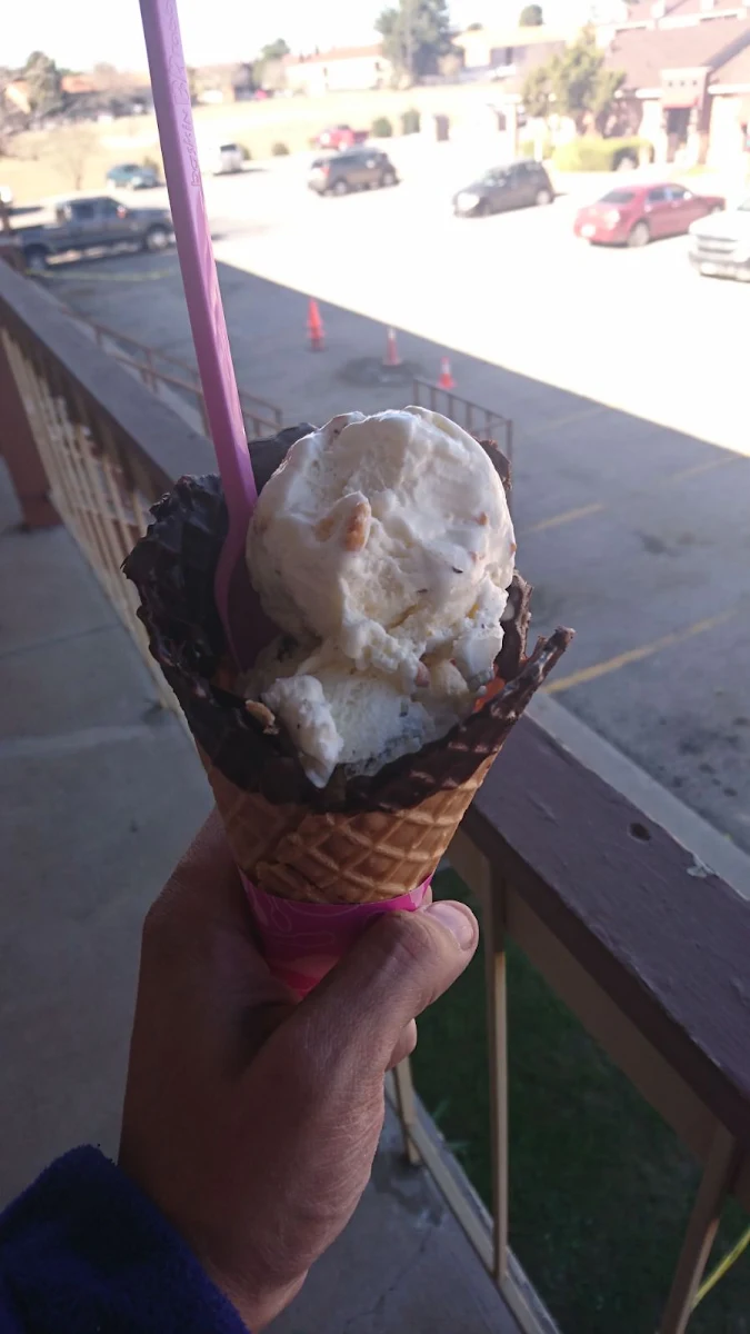 Coconut and Hazelnut Ice Cream Cone