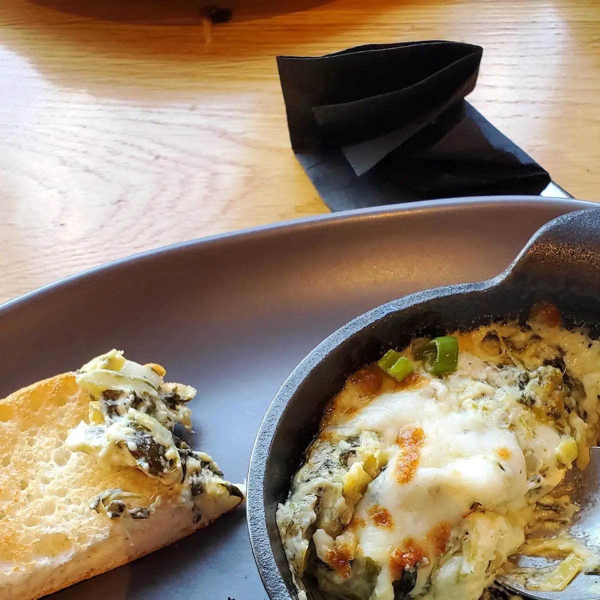 Spinach Artichoke Dip with GF Bun